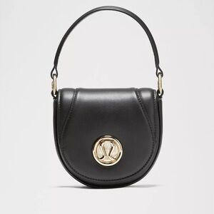 lululemon athletica Black Mini Bag with Gold Accent